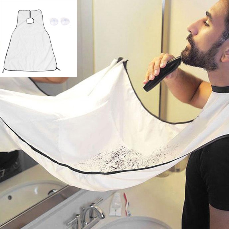 Man Bathroom Apron Male Black Beard Apron Hair Shave Apron for Man Waterproof Cloth Household Cleaning Protector