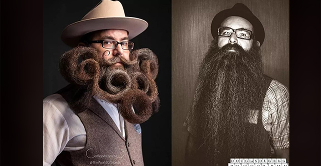 Jason Kiley, winner of “Best in Show” at the World Beard Championships shaves beard to support African American Roundtable 