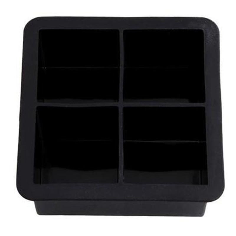New Creative Styling Silicone Black Big Giant Jumbo King Size Large Silicone Ice Cube Square Tray Mold Mould